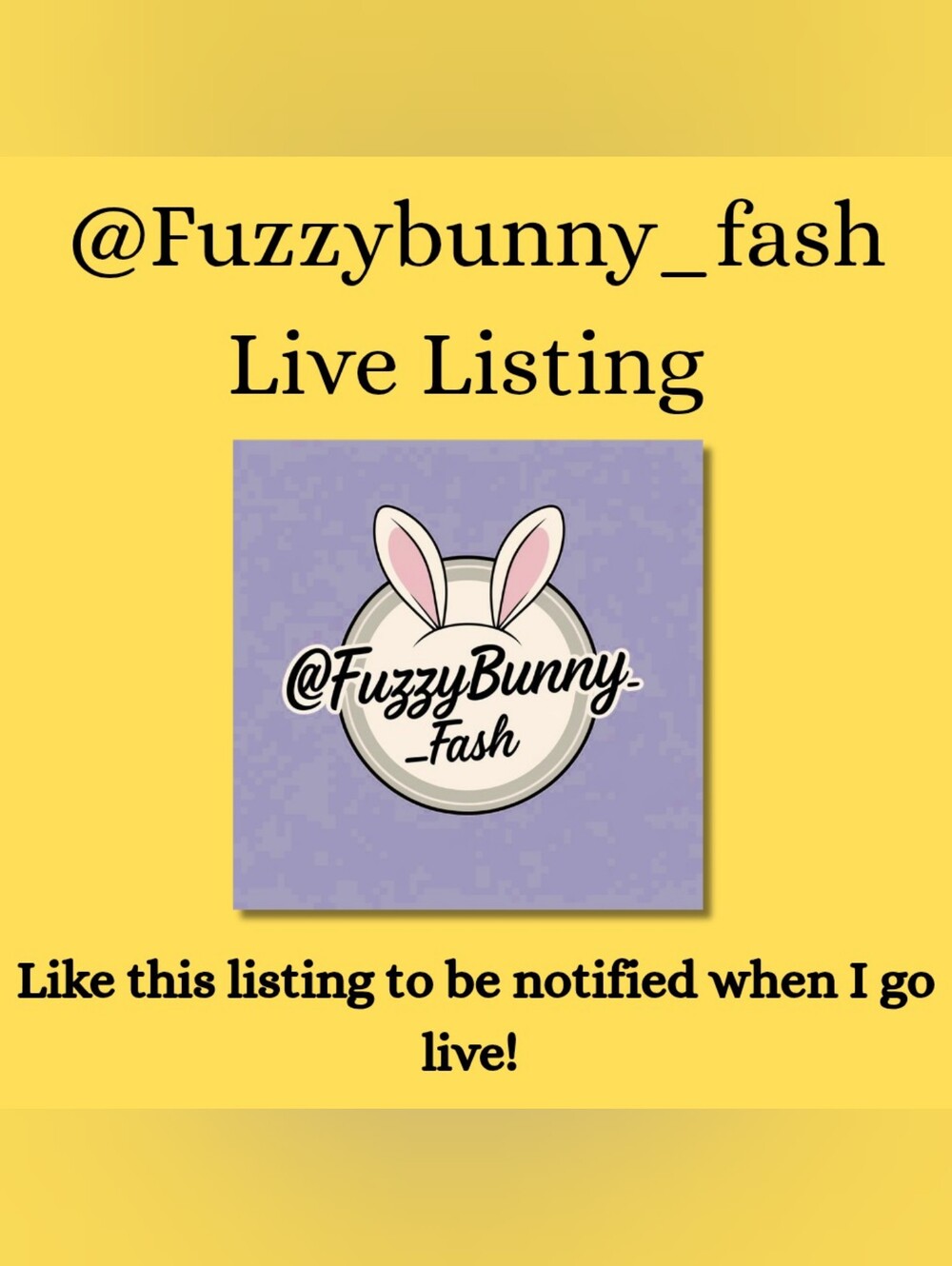 Live LISTING! Heart this Listing to Be Notified When I Go LIVE 🐇🐰🐿